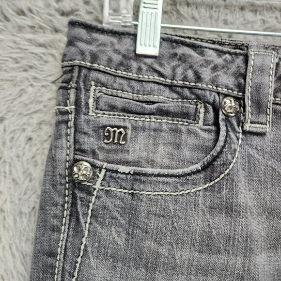Miss Me Jeans Womens 30 JP533056 Gray Stretch Low Rise Skinny *Read* - Picture 4 of 16